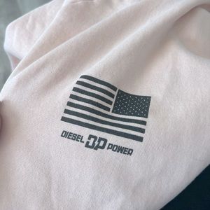 Diesel power hoody- blush pink size 2XL